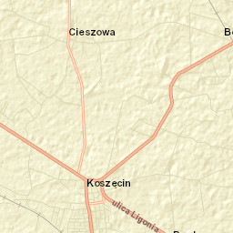 Koszęcin Street Map
