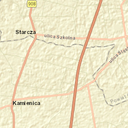 Starcza Street Map