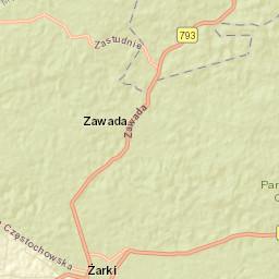 Żarki Street Map