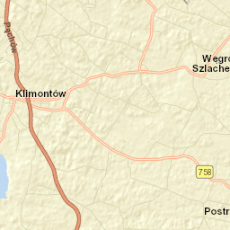 Klimontów Street Map