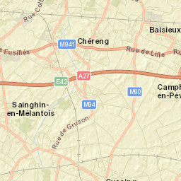 Cysoing Street Map