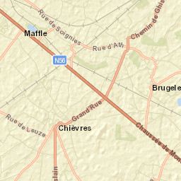 Chièvres Street Map