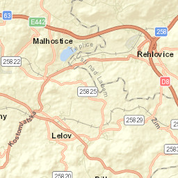 Řehlovice Street Map