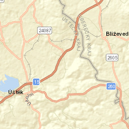 Úštěk Street Map