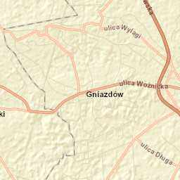 Gniazdów Street Map