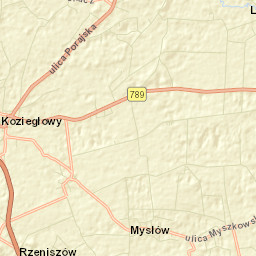 Koziegłowy Street Map