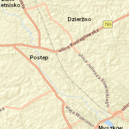 Żarki-Letnisko Street Map