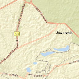 Powiat myszkowski Street Map