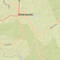 Zwierzyniec Street Map