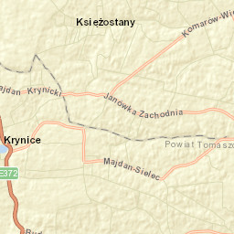 Krynice Street Map