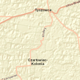 Tyszowce Street Map