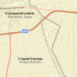 Korets Street Map
