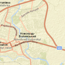 Novohrad-Volynskyi Street Map