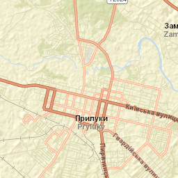 Pryluky Street Map
