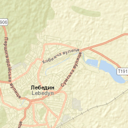Lebedyn Street Map