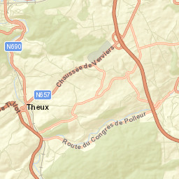 Theux Street Map