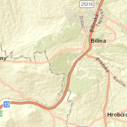 Bílina Street Map