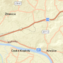 Křešice Street Map
