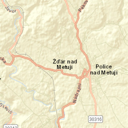 Police nad Metují Street Map