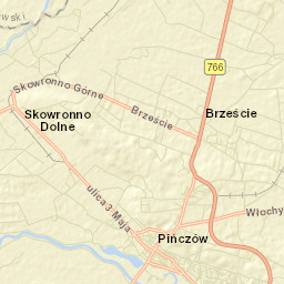 Pińczów Street Map