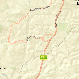 3 Denbury Road, Denbury, Newton Abbot Street Map