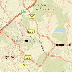 Thumeries Street Map