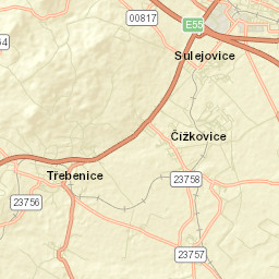 Třebenice Street Map