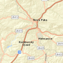 Stará Paka Street Map