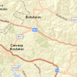Červený Kostelec Street Map