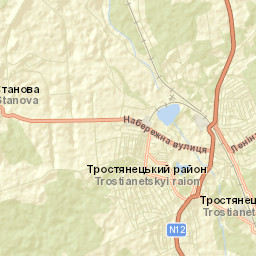 Trostyanets’ Street Map
