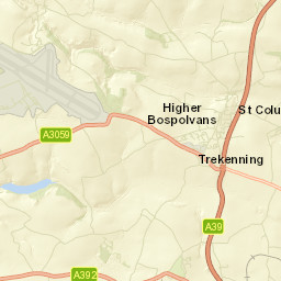 Saint Columb Major Street Map