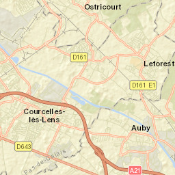 Courcelles-lès-Lens Street Map