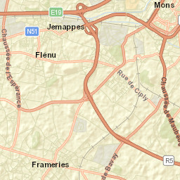 Frameries Street Map