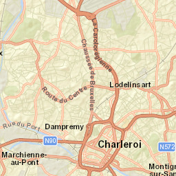 Charleroi Street Map