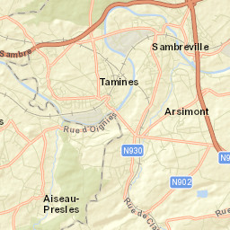 Aiseau Street Map