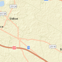 Údlice Street Map