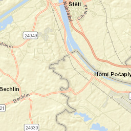 Horní Počaply Street Map