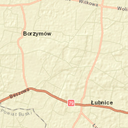 Łubnice Street Map