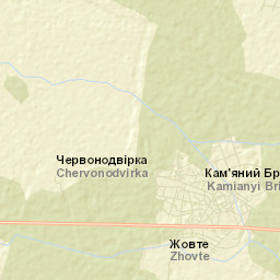 Zhovte Street Map
