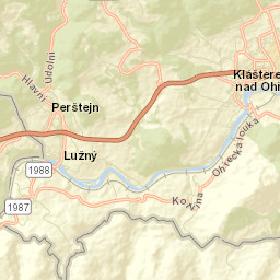 Perštejn Street Map