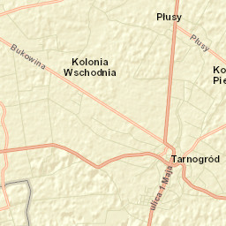 Tarnogród Street Map