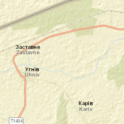Uhniv Street Map