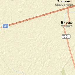 Stavyshche Street Map