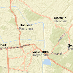 Baryshivs’kyy Rayon Street Map
