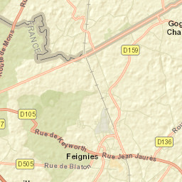 Feignies Street Map