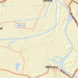 Okres Mělník Street Map