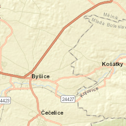 Byšice Street Map