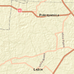 Większyce Street Map