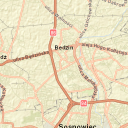 Będzin Street Map