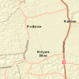 Kamień Street Map